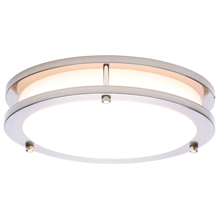 SATCO/NUVO Glamour LED 10 Inch Flush Mount CCT Selectable 2700K/3000K/3500K/4000K/5000K Brushed Nickel Finish (62-1875)