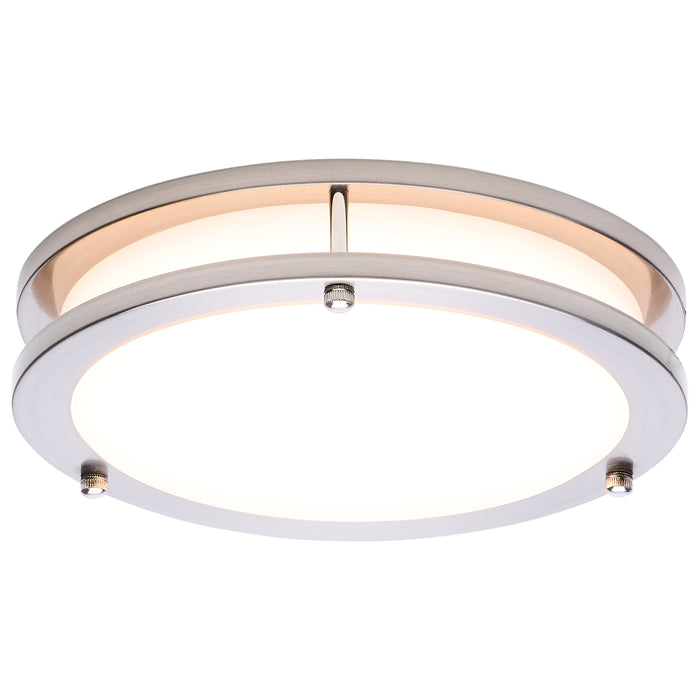 SATCO/NUVO Glamour LED 10 Inch Flush Mount CCT Selectable 2700K/3000K/3500K/4000K/5000K Brushed Nickel Finish (62-1875)