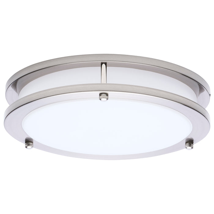 SATCO/NUVO Glamour LED 10 Inch Flush Mount CCT Selectable 2700K/3000K/3500K/4000K/5000K Brushed Nickel Finish (62-1875)
