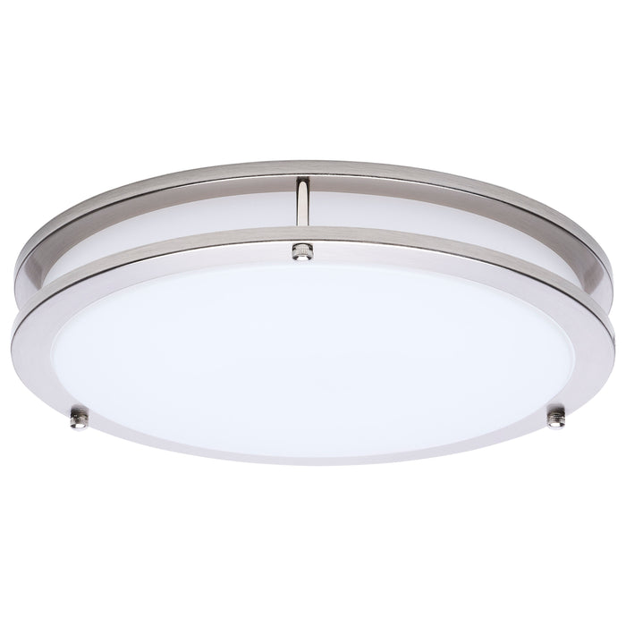 SATCO/NUVO Glamour LED 13 Inch Flush Mount CCT Selectable 2700K/3000K/3500K/4000K/5000K Brushed Nickel Finish (62-1876)