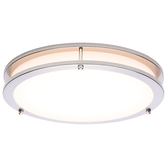 SATCO/NUVO Glamour LED 13 Inch Flush Mount CCT Selectable 2700K/3000K/3500K/4000K/5000K Brushed Nickel Finish (62-1876)