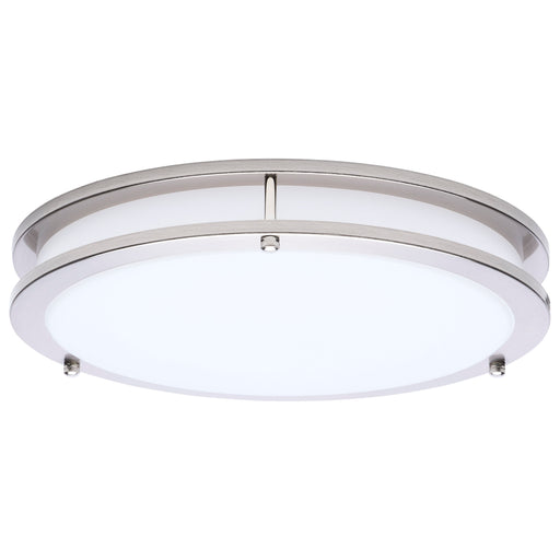 SATCO/NUVO Glamour LED 13 Inch Flush Mount CCT Selectable 2700K/3000K/3500K/4000K/5000K Brushed Nickel Finish (62-1876)