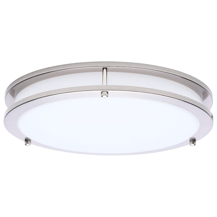 SATCO/NUVO Glamour LED 13 Inch Flush Mount CCT Selectable 2700K/3000K/3500K/4000K/5000K Brushed Nickel Finish (62-1876)