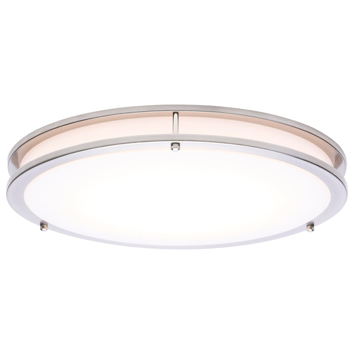 SATCO/NUVO Glamour LED 17 Inch Flush Mount CCT Selectable 2700K/3000K/3500K/4000K/5000K Brushed Nickel Finish (62-1877)