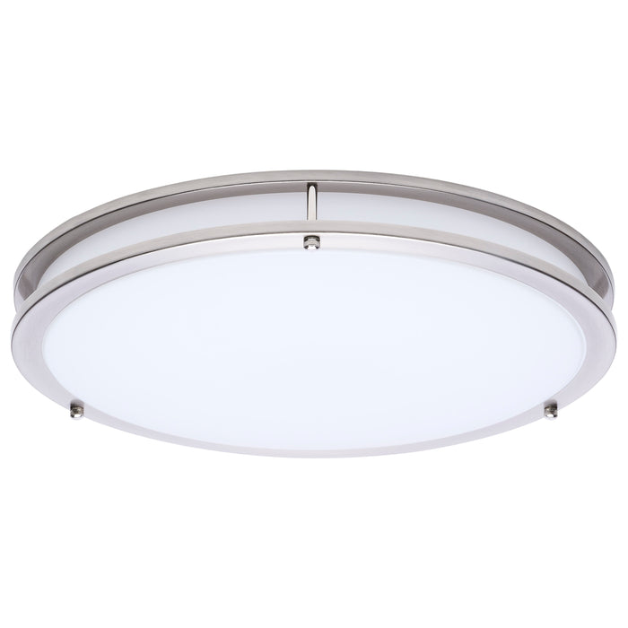 SATCO/NUVO Glamour LED 17 Inch Flush Mount CCT Selectable 2700K/3000K/3500K/4000K/5000K Brushed Nickel Finish (62-1877)
