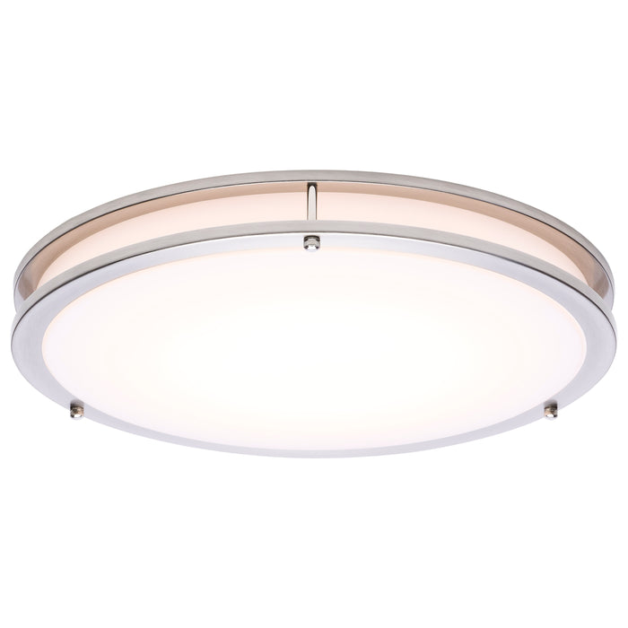SATCO/NUVO Glamour LED 17 Inch Flush Mount CCT Selectable 2700K/3000K/3500K/4000K/5000K Brushed Nickel Finish (62-1877)
