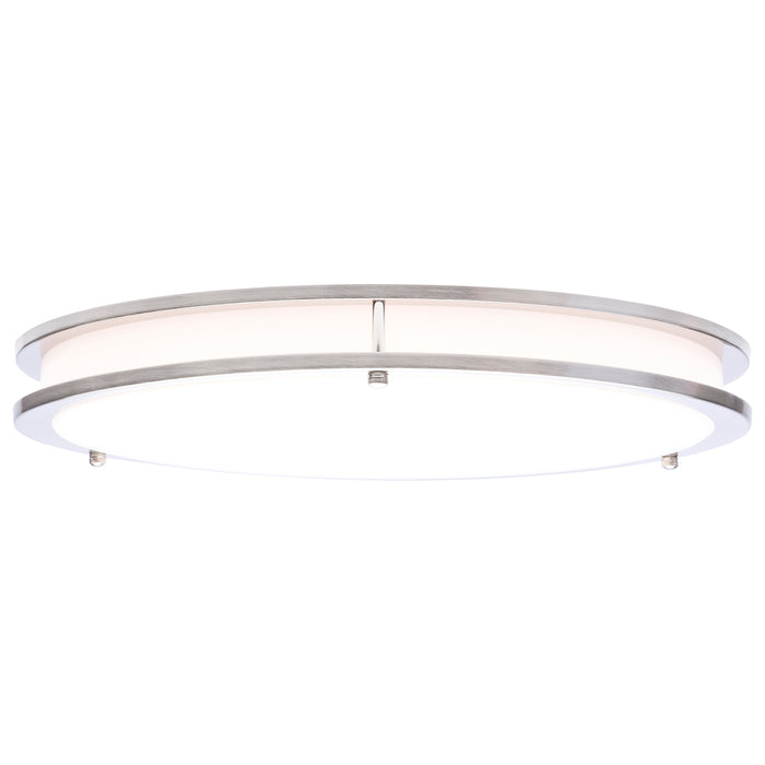 SATCO/NUVO Glamour LED 17 Inch Flush Mount CCT Selectable 2700K/3000K/3500K/4000K/5000K Brushed Nickel Finish (62-1877)