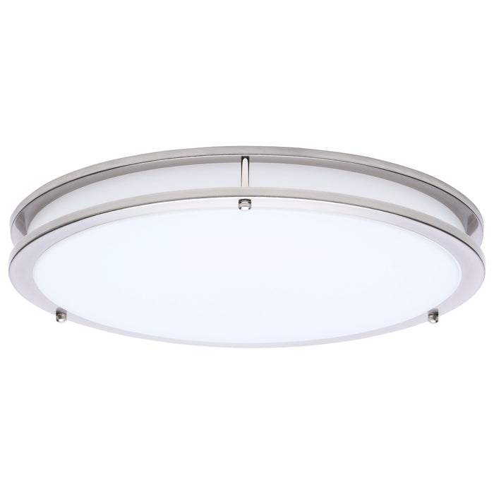 SATCO/NUVO Glamour LED 17 Inch Flush Mount CCT Selectable 2700K/3000K/3500K/4000K/5000K Brushed Nickel Finish (62-1877)