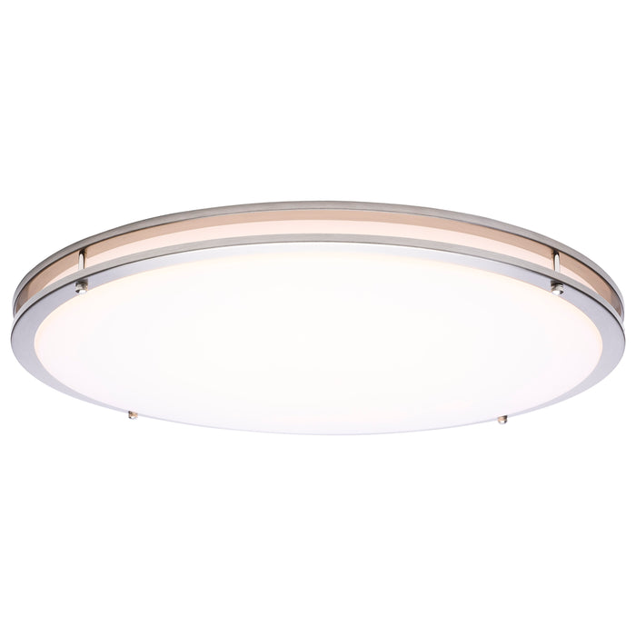 SATCO/NUVO Glamour LED 24 Inch Flush Mount CCT Selectable 2700K/3000K/3500K/4000K/5000K Brushed Nickel Finish (62-1878)