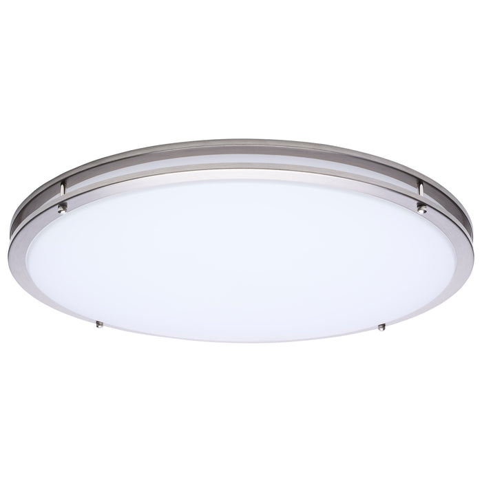 SATCO/NUVO Glamour LED 24 Inch Flush Mount CCT Selectable 2700K/3000K/3500K/4000K/5000K Brushed Nickel Finish (62-1878)