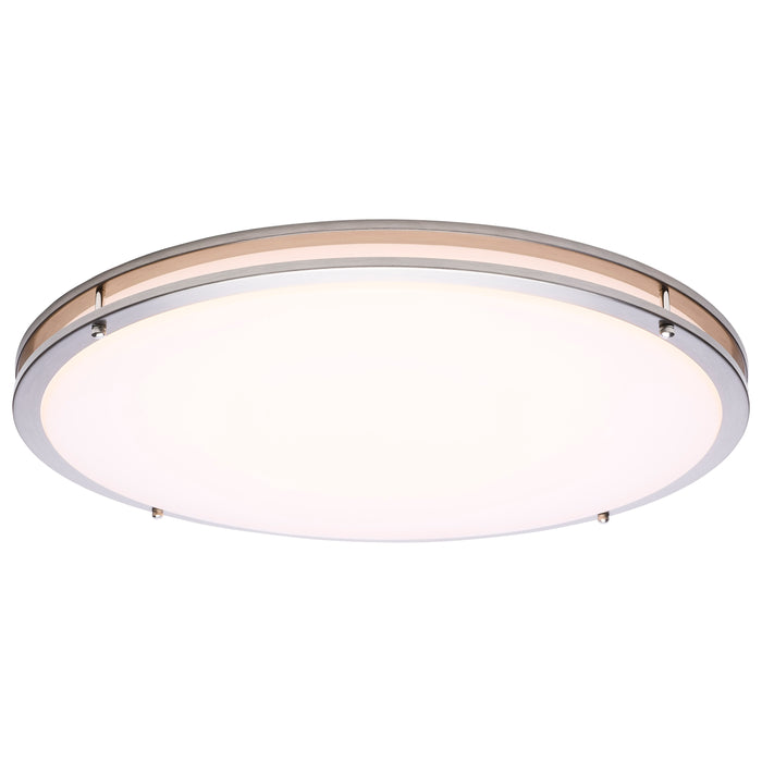 SATCO/NUVO Glamour LED 24 Inch Flush Mount CCT Selectable 2700K/3000K/3500K/4000K/5000K Brushed Nickel Finish (62-1878)