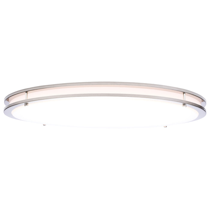 SATCO/NUVO Glamour LED 24 Inch Flush Mount CCT Selectable 2700K/3000K/3500K/4000K/5000K Brushed Nickel Finish (62-1878)