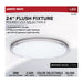 SATCO/NUVO Glamour LED 24 Inch Flush Mount CCT Selectable 2700K/3000K/3500K/4000K/5000K Brushed Nickel Finish (62-1878)