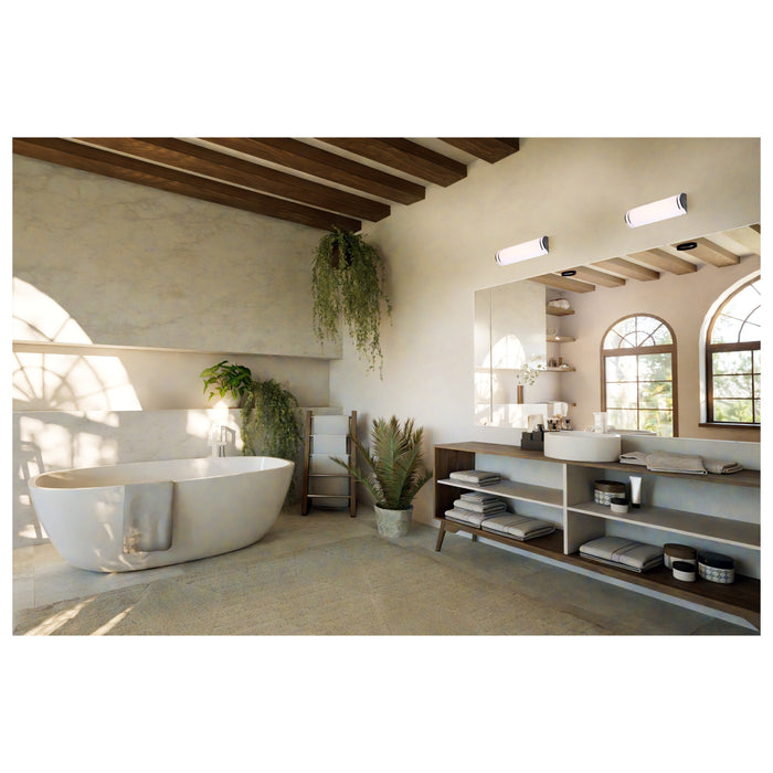 SATCO/NUVO Glamour LED 25 Inch Linear Flush Mount CCT Selectable 2700K/3000K/3500K/4000K/5000K Brushed Nickel Finish (62-1879)