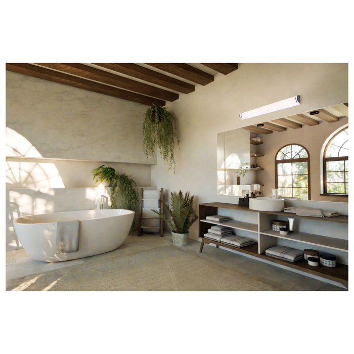 SATCO/NUVO Glamour LED 50 Inch Linear Flush Mount CCT Selectable 2700K/3000K/3500K/4000K/5000K Brushed Nickel Finish (62-1880)