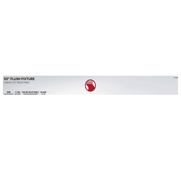 SATCO/NUVO Glamour LED 50 Inch Linear Flush Mount CCT Selectable 2700K/3000K/3500K/4000K/5000K Brushed Nickel Finish (62-1880)