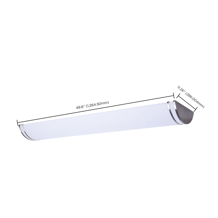 SATCO/NUVO Glamour LED 50 Inch Linear Flush Mount CCT Selectable 2700K/3000K/3500K/4000K/5000K Brushed Nickel Finish (62-1880)