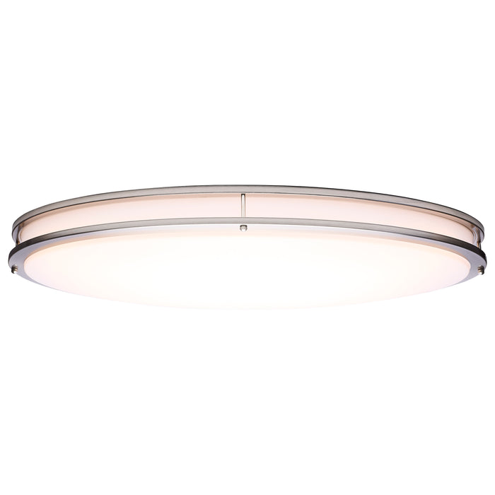 SATCO/NUVO Glamour LED 32 Inch Oval Flush Mount CCT Selectable 2700K/3000K/3500K/4000K/5000K Brushed Nickel Finish (62-1881)