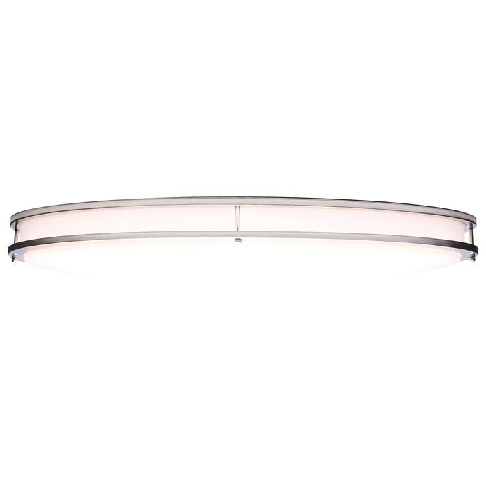SATCO/NUVO Glamour LED 32 Inch Oval Flush Mount CCT Selectable 2700K/3000K/3500K/4000K/5000K Brushed Nickel Finish (62-1881)