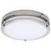 SATCO/NUVO Glamour 13 Inch 25W LED Flush Mount CCT Selectable 2700K/3000K/3500K/4000K/5000K 120V 90 CRI Emergency Battery Brushed Nickel Finish (62-1890)
