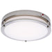 SATCO/NUVO Glamour 13 Inch 25W LED Flush Mount CCT Selectable 2700K/3000K/3500K/4000K/5000K 120V 90 CRI Emergency Battery Brushed Nickel Finish (62-1890)