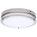 SATCO/NUVO Glamour 13 Inch 25W LED Flush Mount CCT Selectable 2700K/3000K/3500K/4000K/5000K 120V 90 CRI Emergency Battery Brushed Nickel Finish (62-1890)