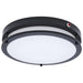 SATCO/NUVO Glamour 13 Inch 25W LED Flush Mount CCT Selectable 2700K/3000K/3500K/4000K/5000K 120V 90 CRI Emergency Battery Black Finish (62-1891)