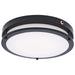 SATCO/NUVO Glamour 13 Inch 25W LED Flush Mount CCT Selectable 2700K/3000K/3500K/4000K/5000K 120V 90 CRI Emergency Battery Black Finish (62-1891)