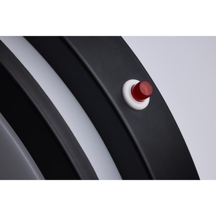 SATCO/NUVO Glamour 13 Inch 25W LED Flush Mount CCT Selectable 2700K/3000K/3500K/4000K/5000K 120V 90 CRI Emergency Battery Black Finish (62-1891)