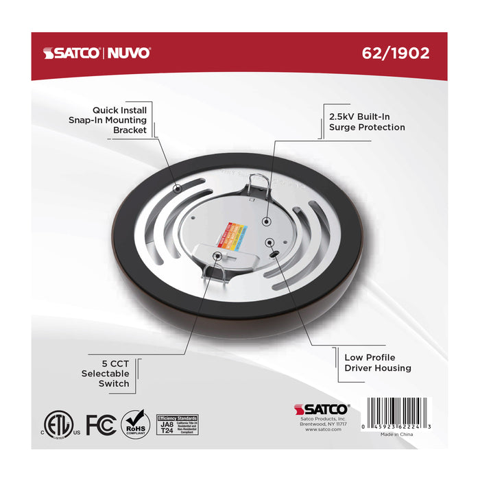 SATCO/NUVO Blink Performer - 8W LED 5 Inch Round Fixture Bronze Finish 5 CCT Selectable (62-1902)