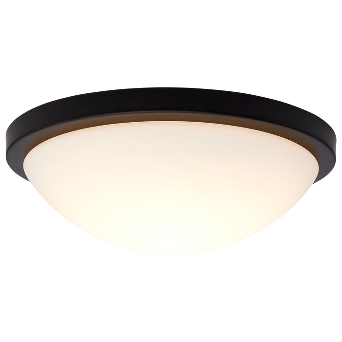 SATCO/NUVO Button 11 Inch LED Flush Mount Fixture Matte Black Finish CCT Selectable 3000K/4000K/5000K 120V (62-1942)