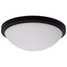SATCO/NUVO Button 11 Inch LED Flush Mount Fixture Matte Black Finish CCT Selectable 3000K/4000K/5000K 120V (62-1942)