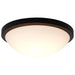 SATCO/NUVO Button 11 Inch LED Flush Mount Fixture Matte Black Finish CCT Selectable 3000K/4000K/5000K 120V (62-1942)