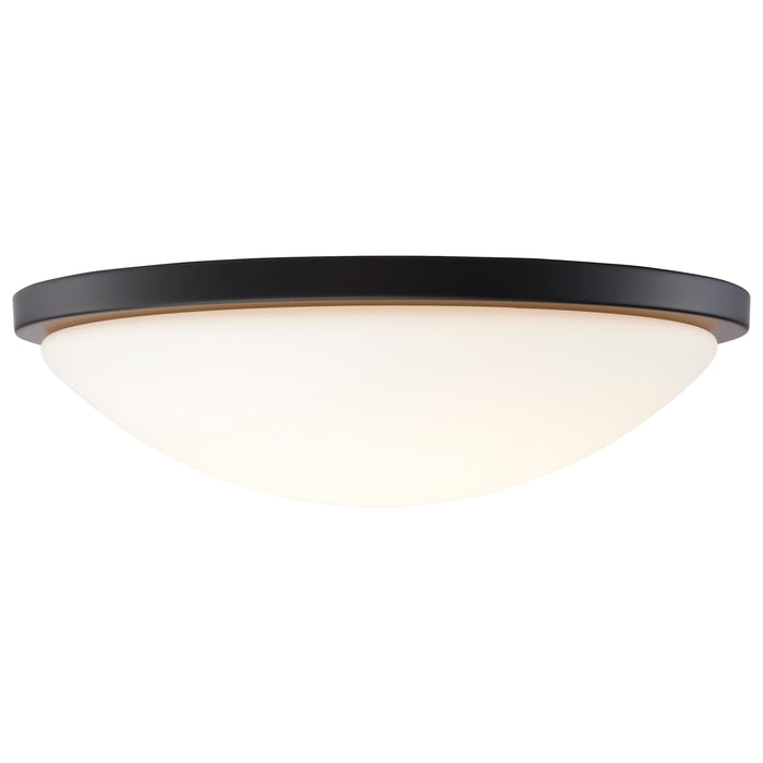 SATCO/NUVO Button 17 Inch LED Flush Mount Fixture Matte Black Finish CCT Selectable 3000K/4000K/5000K 120V (62-1944)