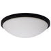 SATCO/NUVO Button 17 Inch LED Flush Mount Fixture Matte Black Finish CCT Selectable 3000K/4000K/5000K 120V (62-1944)
