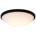 SATCO/NUVO Button 17 Inch LED Flush Mount Fixture Matte Black Finish CCT Selectable 3000K/4000K/5000K 120V (62-1944)