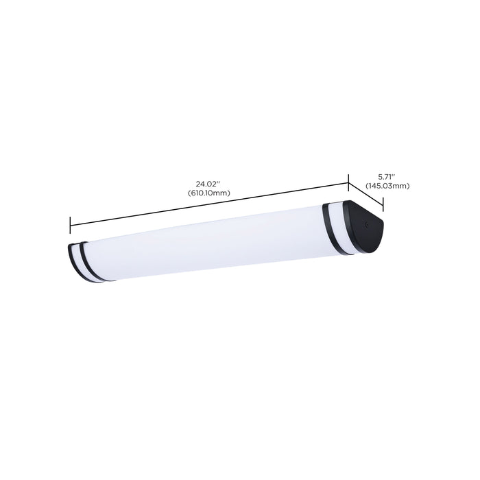 SATCO/NUVO Glamour LED 25 Inch Vanity CCT Selectable 2700K/3000K/3500K/4000K/5000K Black Finish (62-1971)