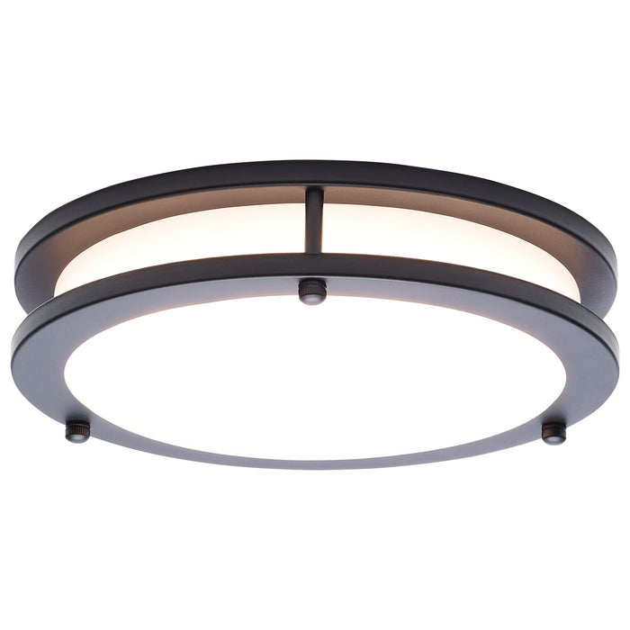 SATCO/NUVO Glamour LED 10 Inch Flush Mount CCT Selectable 2700K/3000K/3500K/4000K/5000K Black Finish (62-1975)
