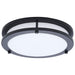SATCO/NUVO Glamour LED 10 Inch Flush Mount CCT Selectable 2700K/3000K/3500K/4000K/5000K Black Finish (62-1975)