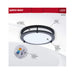 SATCO/NUVO Glamour LED 10 Inch Flush Mount CCT Selectable 2700K/3000K/3500K/4000K/5000K Black Finish (62-1975)