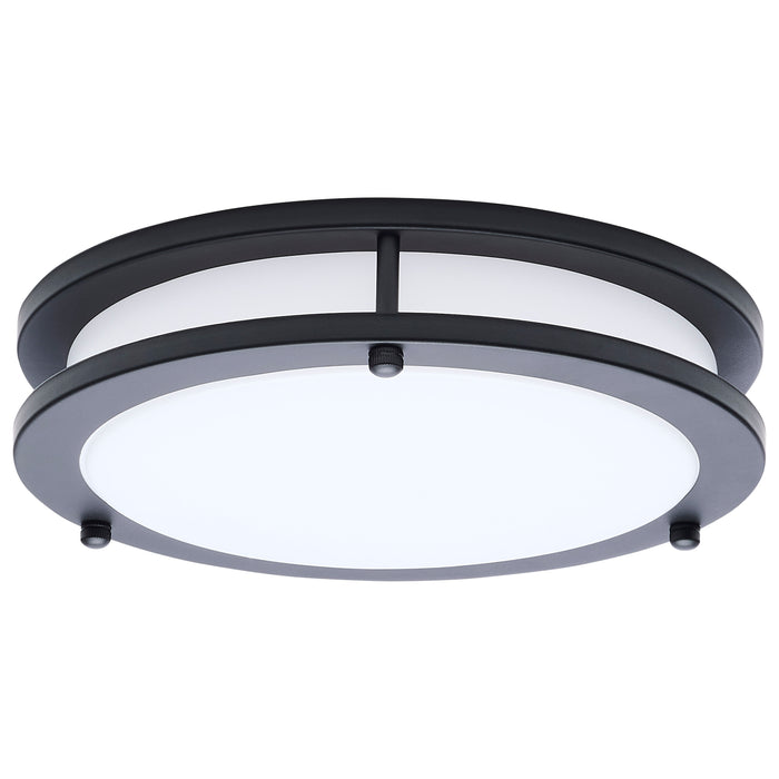 SATCO/NUVO Glamour LED 10 Inch Flush Mount CCT Selectable 2700K/3000K/3500K/4000K/5000K Black Finish (62-1975)