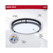 SATCO/NUVO Glamour LED 13 Inch Flush Mount CCT Selectable 2700K/3000K/3500K/4000K/5000K Black Finish (62-1976)