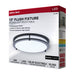 SATCO/NUVO Glamour LED 13 Inch Flush Mount CCT Selectable 2700K/3000K/3500K/4000K/5000K Black Finish (62-1976)