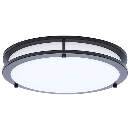 SATCO/NUVO Glamour LED 13 Inch Flush Mount CCT Selectable 2700K/3000K/3500K/4000K/5000K Black Finish (62-1976)