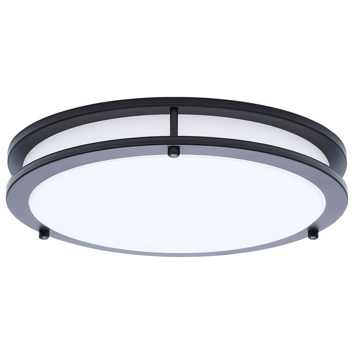 SATCO/NUVO Glamour LED 13 Inch Flush Mount CCT Selectable 2700K/3000K/3500K/4000K/5000K Black Finish (62-1976)