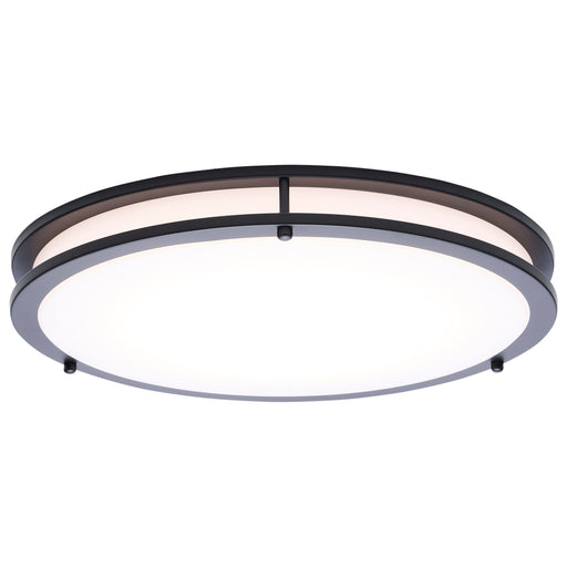 SATCO/NUVO Glamour LED 17 Inch Flush Mount CCT Selectable 2700K/3000K/3500K/4000K/5000K Black Finish (62-1977)