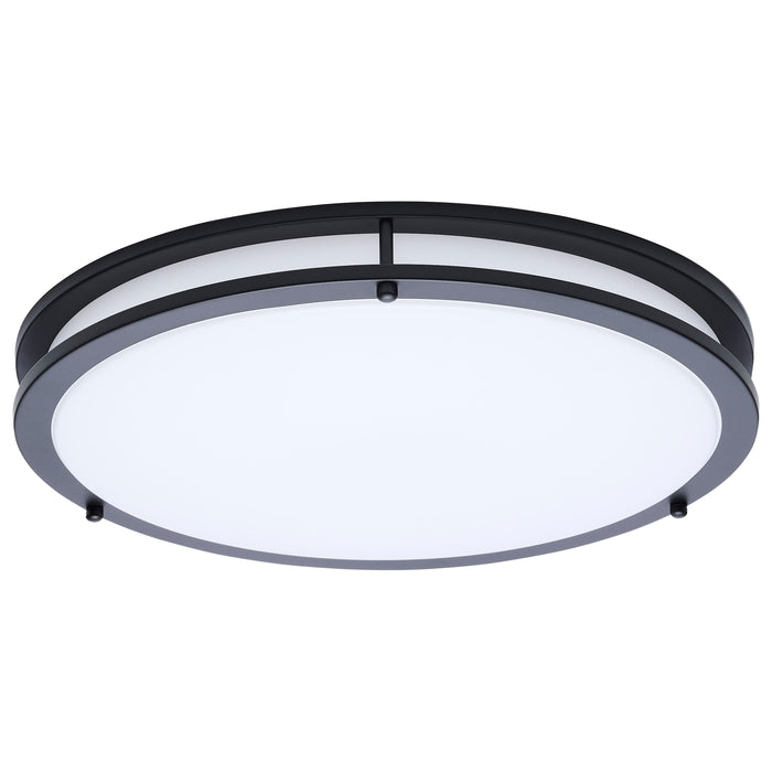 SATCO/NUVO Glamour LED 17 Inch Flush Mount CCT Selectable 2700K/3000K/3500K/4000K/5000K Black Finish (62-1977)