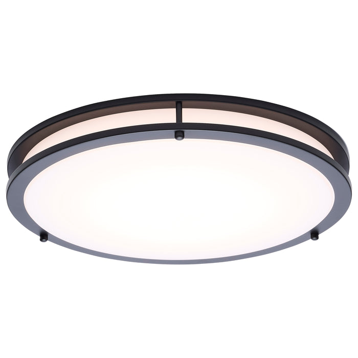 SATCO/NUVO Glamour LED 17 Inch Flush Mount CCT Selectable 2700K/3000K/3500K/4000K/5000K Black Finish (62-1977)