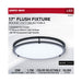 SATCO/NUVO Glamour LED 17 Inch Flush Mount CCT Selectable 2700K/3000K/3500K/4000K/5000K Black Finish (62-1977)