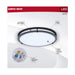 SATCO/NUVO Glamour LED 17 Inch Flush Mount CCT Selectable 2700K/3000K/3500K/4000K/5000K Black Finish (62-1977)